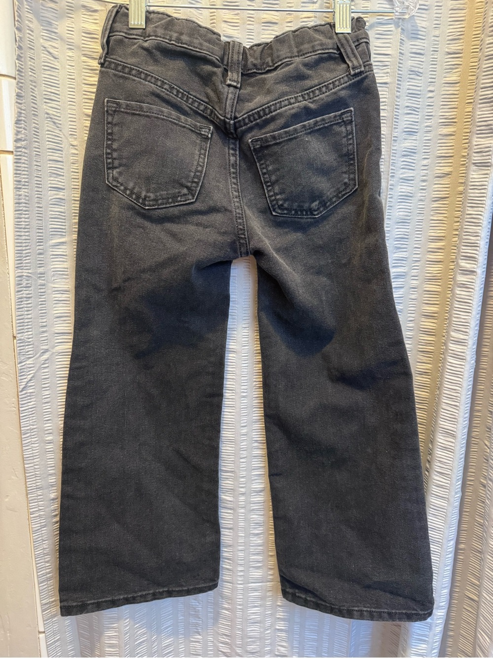 Old Navy girls size 7 High-Rise Baggy Wide-Leg jeans washed black/charcoal - Picture 2 of 3